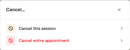 Choose what to cancel